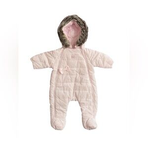 Jacadi Paris Girls Pale Pink Winter Snowsuit Bunting NWT Gretchen Size 6 Months